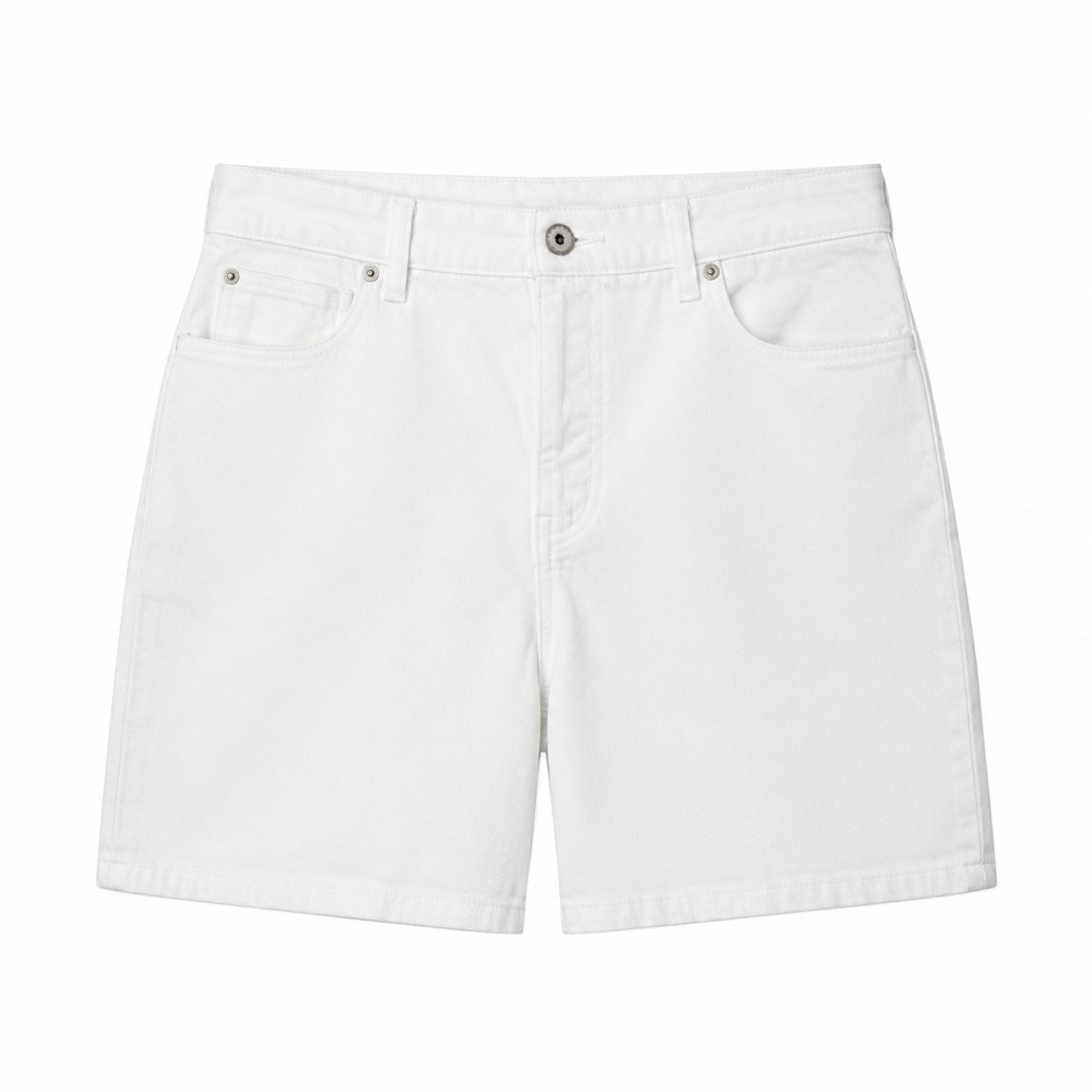Style & Co Womens White Denim Shorts High Rise Casual Summer Size 10 1368E2